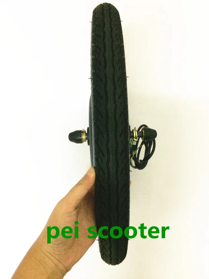 20 дюймов BLDC Двойные Валы двигатель ступицы колеса постоянного тока с дисковым тормозом(16 дюймов обод) с шиной скутер ступицы двигателя и электровелосипеда мотор phub-149
