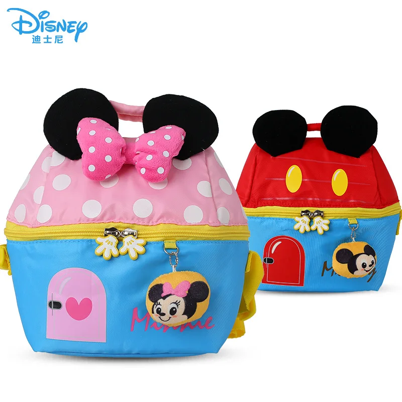 Disney Minnie Mouse girls Plush Backpacks cute Bow tie Stuffed Animals toys Backpack School Bag toy | Игрушки и хобби