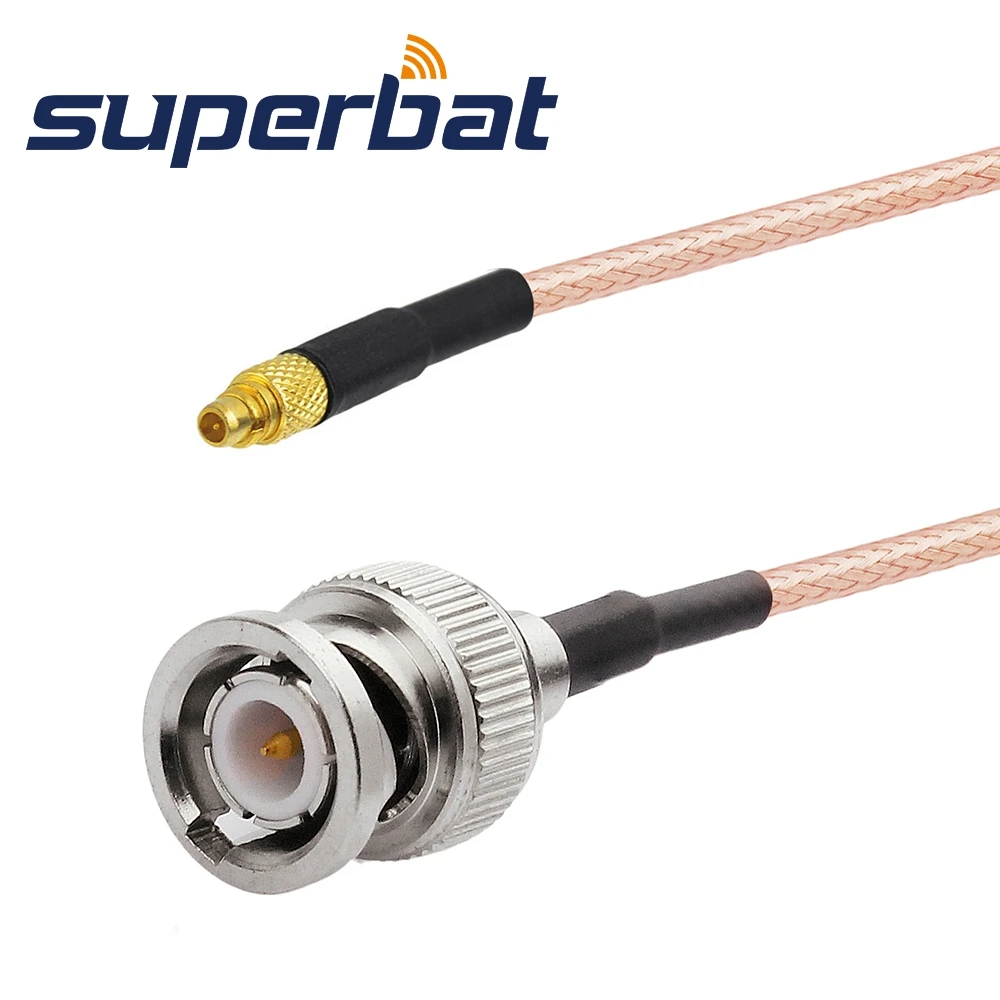 Superbat BNC Male Straight to MMCX Plug Straight Pigtail Cable RG316 100cm BNC Extension Cable