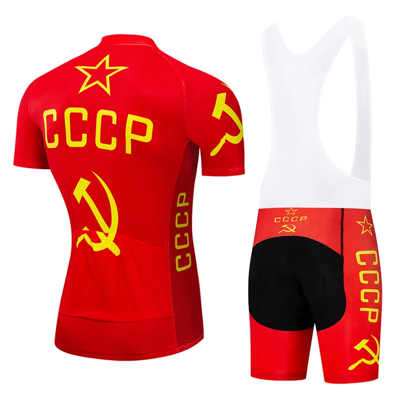 Трикотажный комплект для велоспорта Crossrider 2021 CCCP красная велосипедная одежда