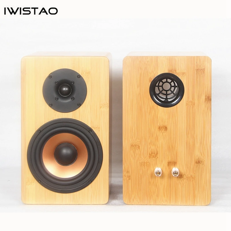 IWISTAO HIFI 6,5 дюймов 2 способа динамик пустой шкаф перевернутый 1 пара готовой древесины бамбука для лампового усилителя