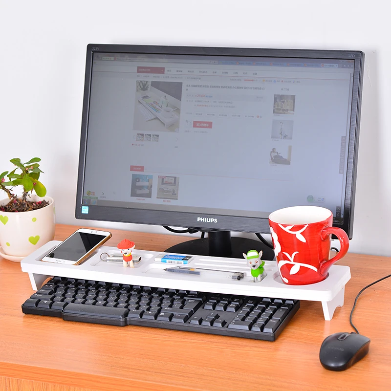 Coloffice клавиатуры компьютера стеллаж для хранения рабочего белый деревянный