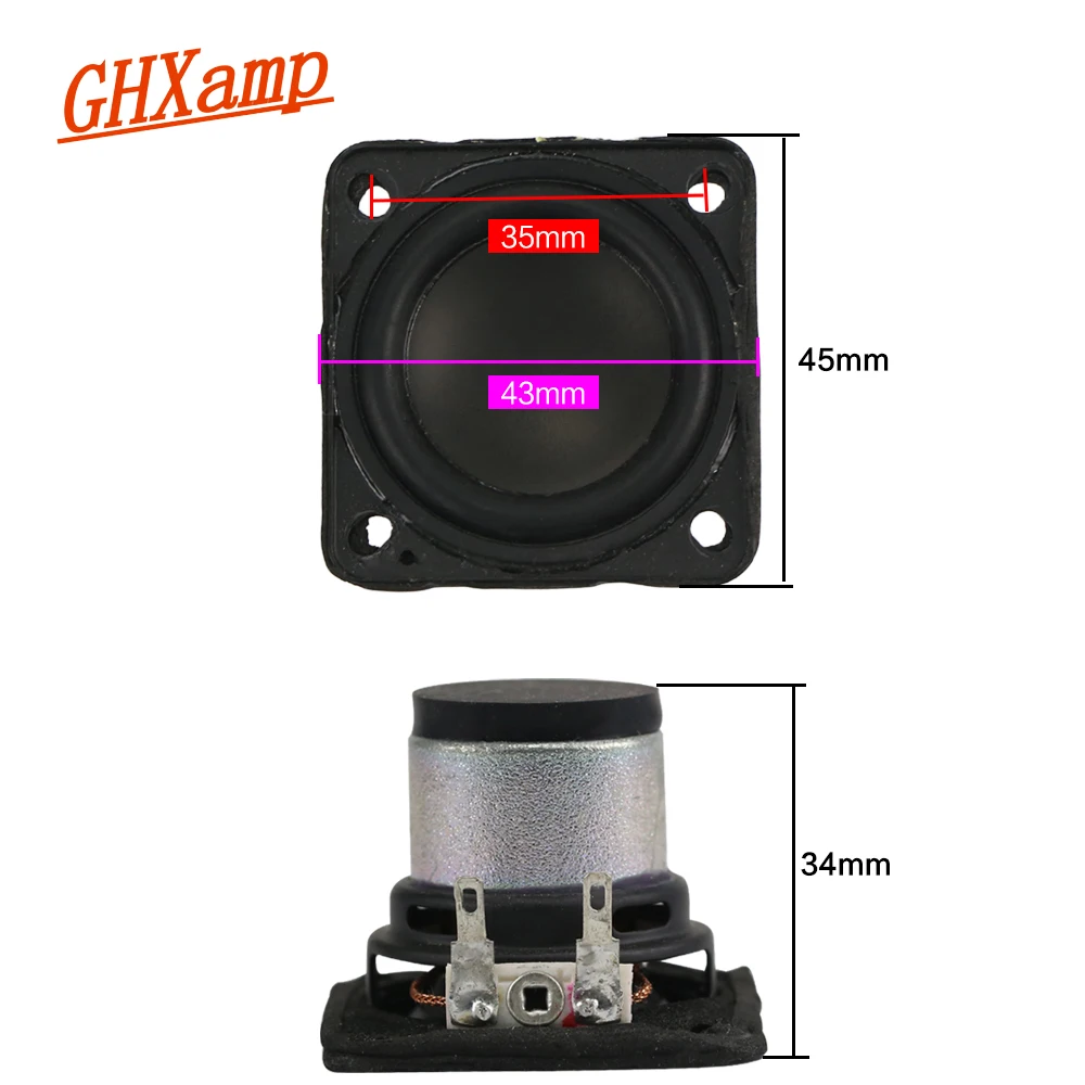 Ghxamp 1 75 дюймов 4Ohm 10 Вт Портативный Bluetooth Динамик полный спектр дома Театр твитер