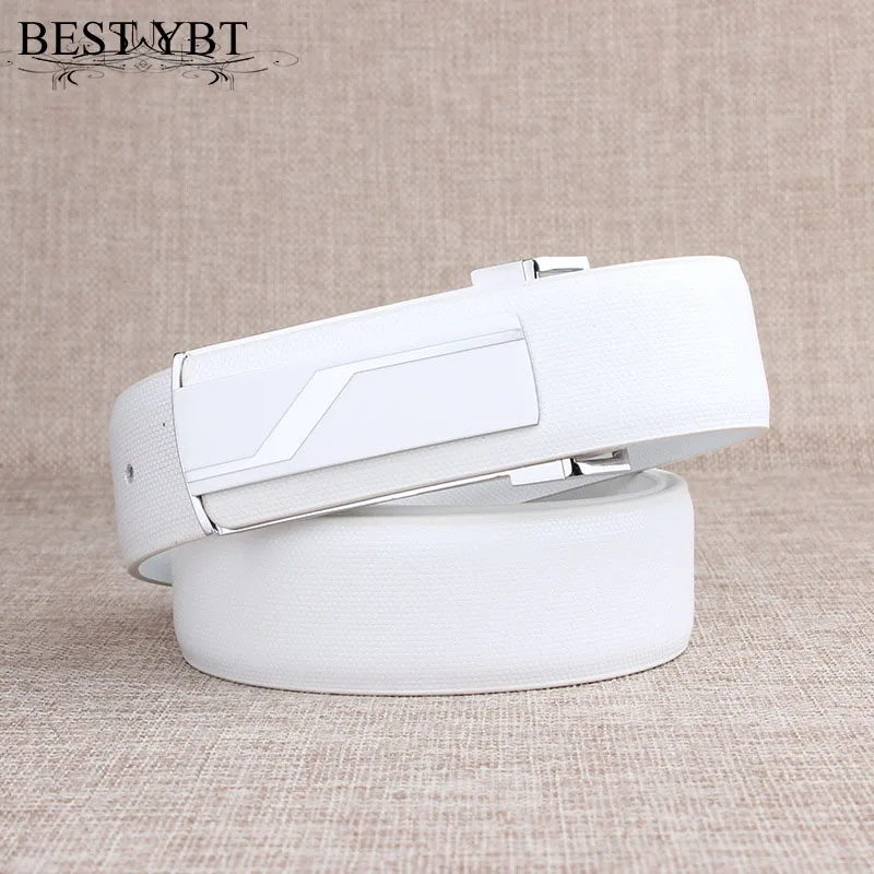 

Best YBT Men Belt Imitation leather Alloy Smooth buckle Belt comfortable decoration Personality High Quality Hot Selling Belt