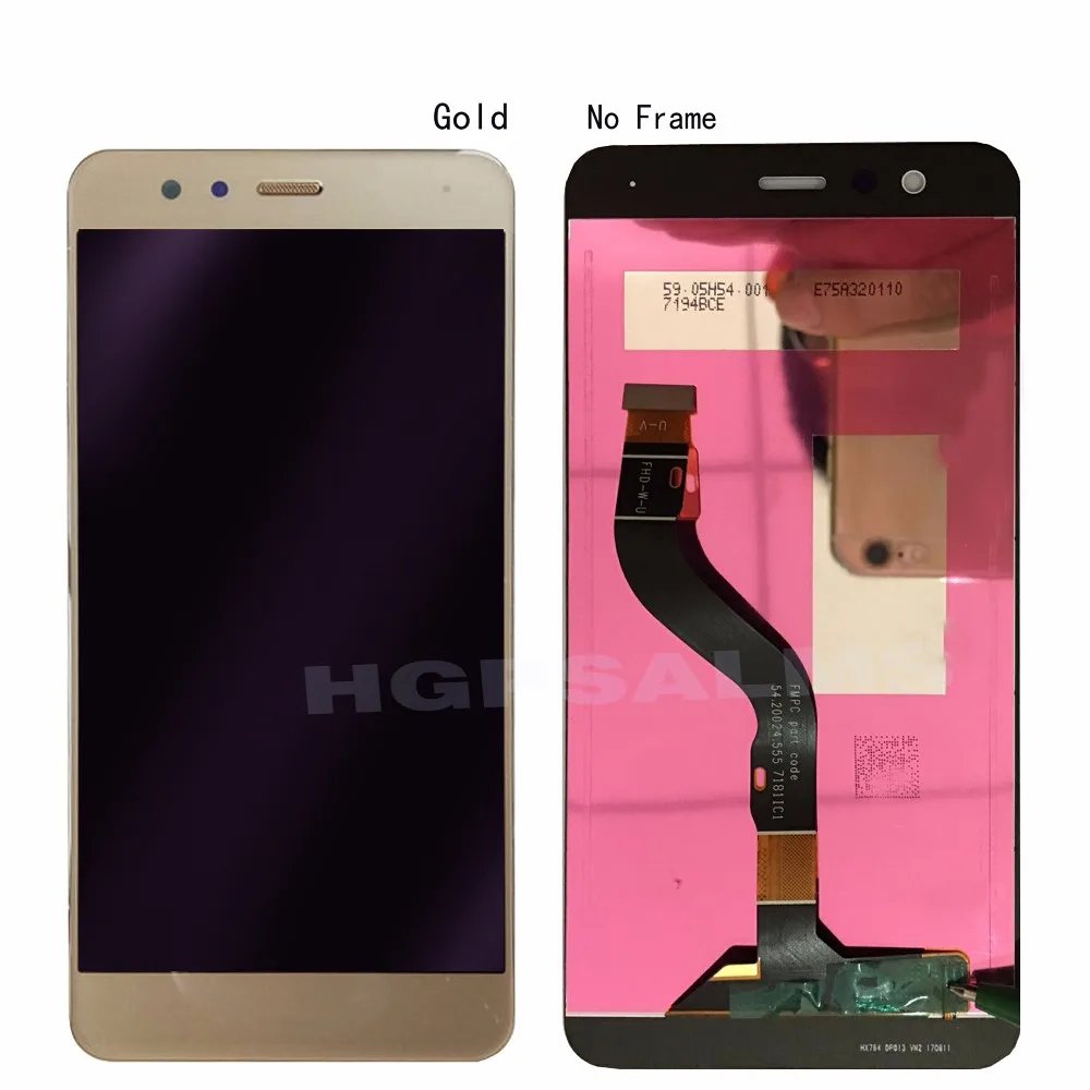Для Huawei P10 Lite ЖК-дисплей с сенсорным экраном дигитайзер в сборе рамкой запасные