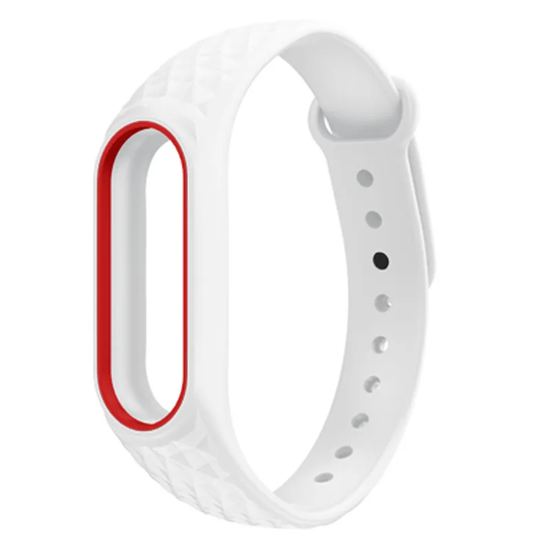 red and white Умный ремешок для Xiaomi Band 2, цветной сменный мужской Т-образный ремешок, браслет для M2, умный Браслет для женщин и мужчин - Цвет: red and white