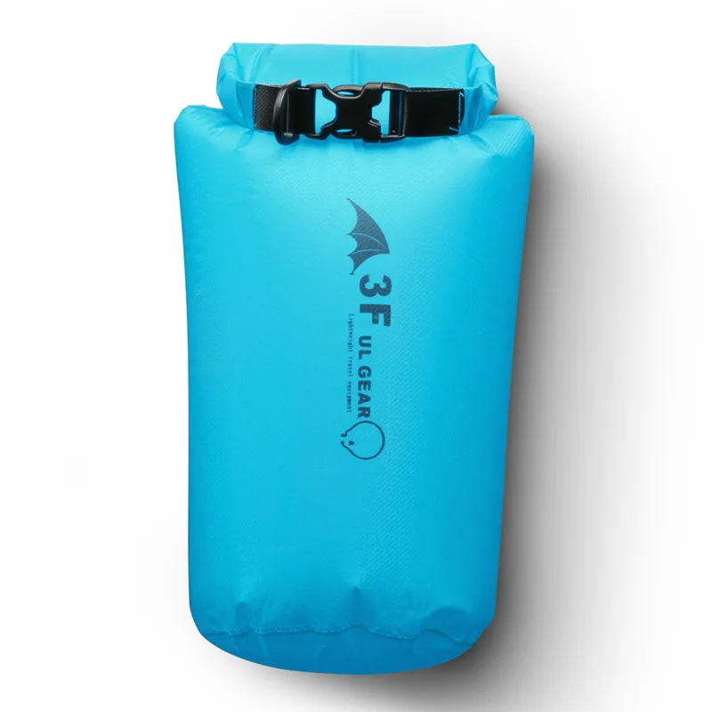 15D blue 5L 3F UL шестерни 15D 30D кордюрный учебный рюкзак Сверхлегкий дрейфующие плавательные мусора одежда спальный мешок, сумка для хранения водонепроницаемая сумка, для плавания сумка - Цвет: 15D blue 5L