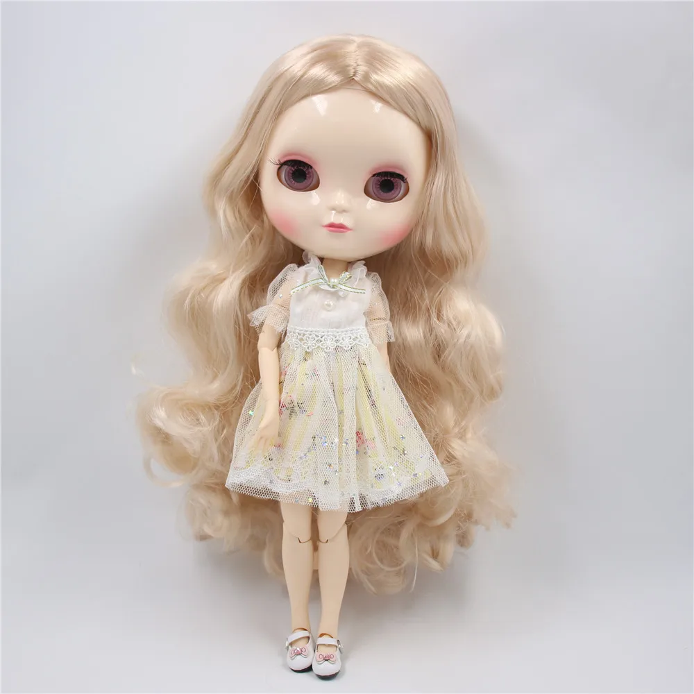Милая кукла ICY 1/6 с шарнирным телом высотой 30 см желто коричневые длинные кудрявые