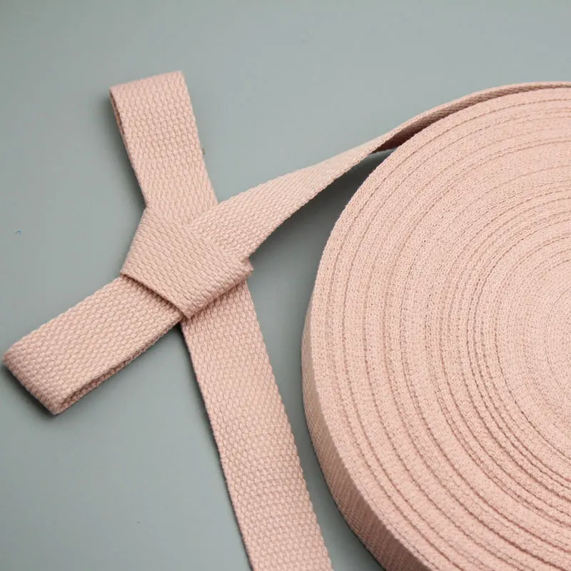 2y/lot 20mm Multi Color Bag Strap Woven Cotton Sewing Strap Belt For Shoulder Bags Handbag Garment DIY Accessories LX526 - Цвет: Korea pink