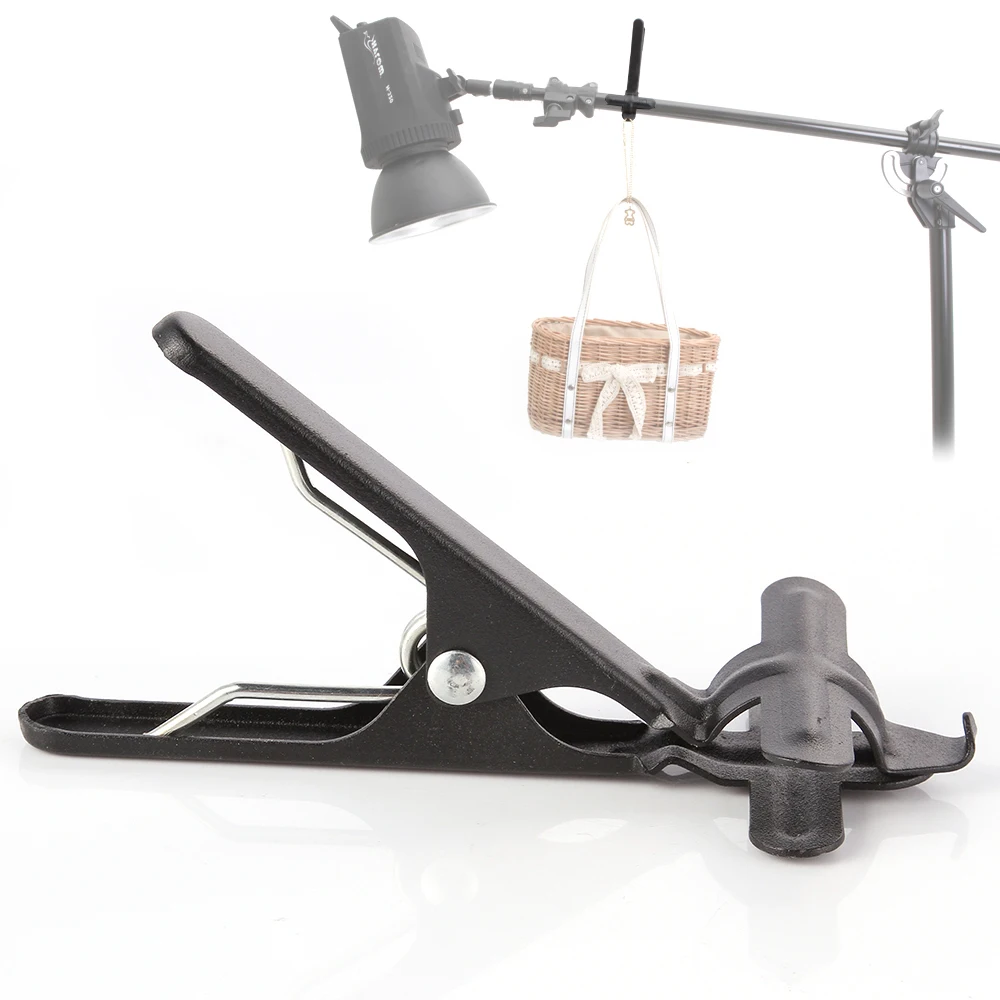 

Металлический зажим с подвесным крючком для студийной фотосъемки