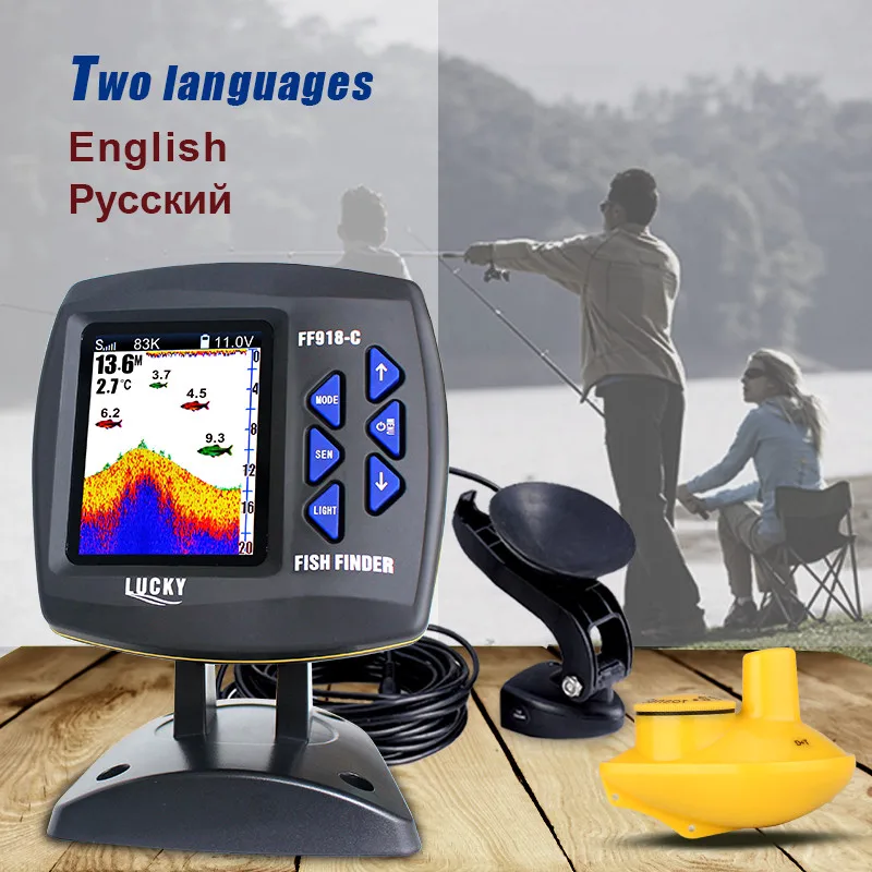 Эхолот рыболокатор 100 м/328 футов меню на русском и английском языках|tools fishing|tool