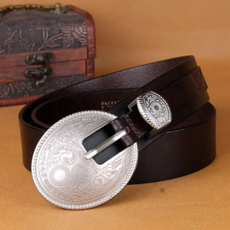 Высококачественный женский ремень из натуральной кожи на 38 джинсовый размер |