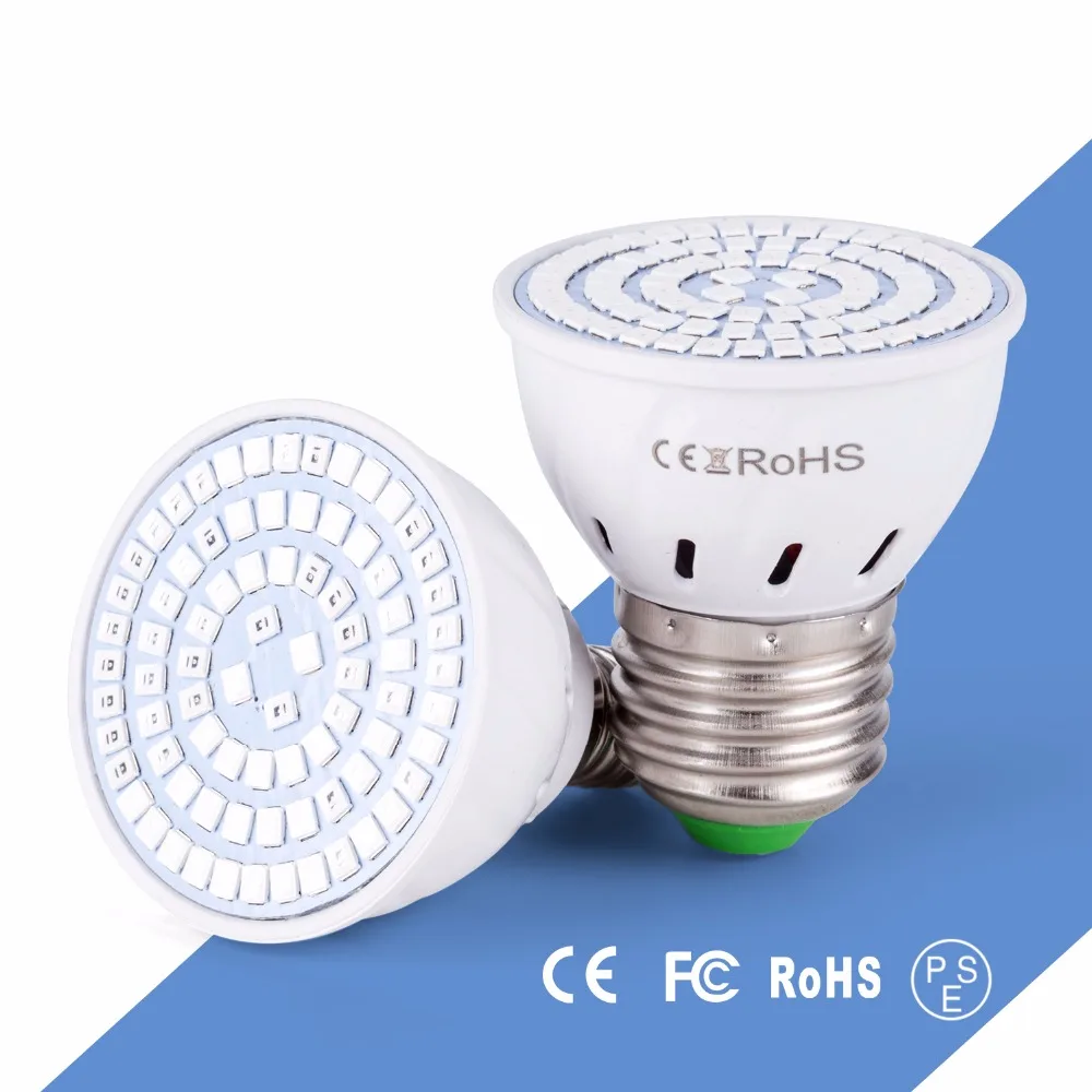 GU10 полный спектр светодиодный E27 Grow Light E14 растет культуры SMD2835 MR16 успешно