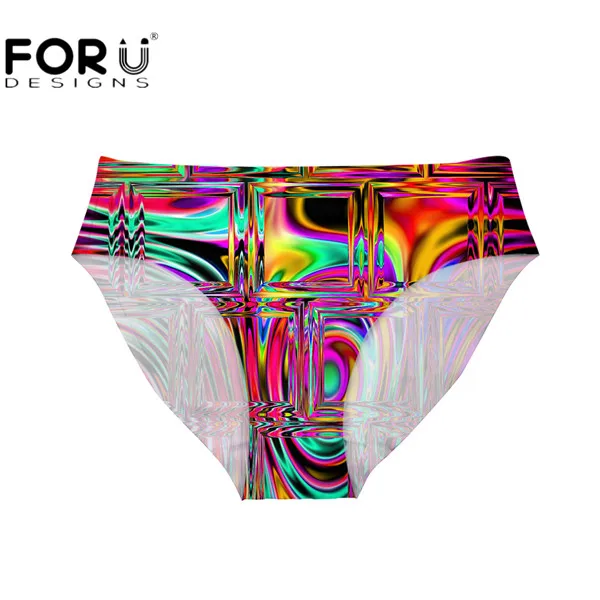 FORUDESIGNS/сексуальные разноцветные женские трусики с принтом, бесшовное эластичное нижнее белье, женские 3D трусики-стринги, Bragas Calciha Sem Costura - Цвет: HA0086AM