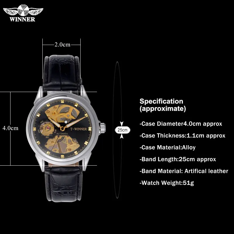 Мужские механические часы скелетоны деловые ручные с кожаным ремешком|wristwatch