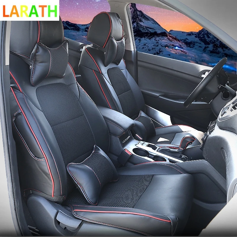 Для hyundai Tucson- полный набор автомобильных сидений чехол из искусственной кожи Рукоделие передний задний Чехол подушки сиденья автомобиля аксессуары