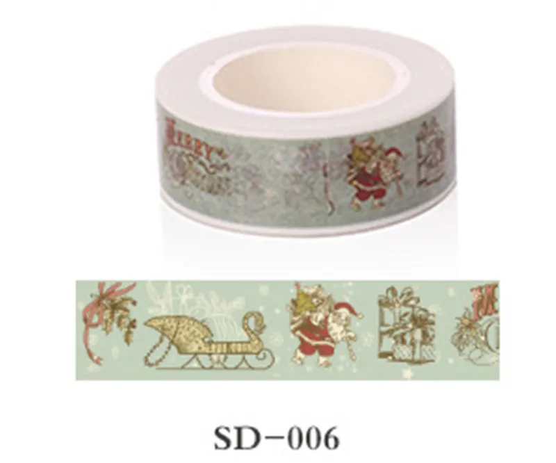 1 Piece washi tape christmas 1.5cm*10m | Канцтовары для офиса и дома
