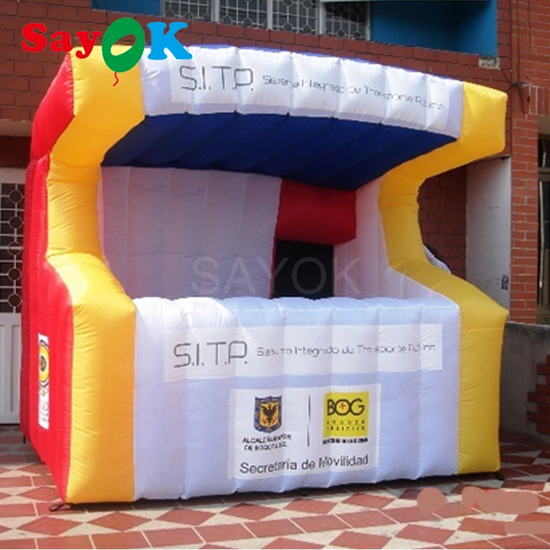 

Hot Sale Inflatable Tent Inflatable kiosk Selling Booth 3x3 m Inflatable Standing Booth for Advertising promotion