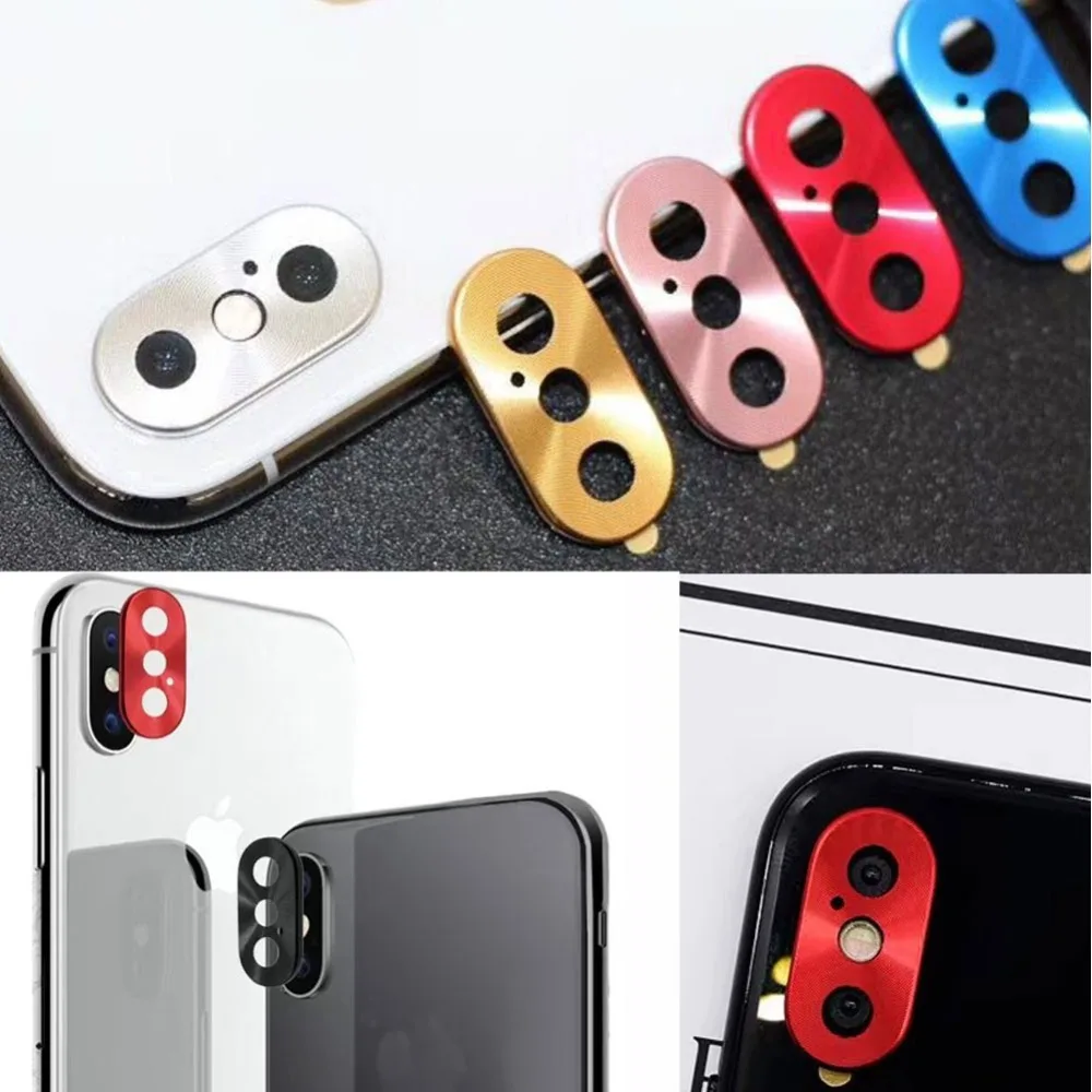 ECos металлическая крышка Задняя объектива камеры защитный чехол для iPhone X/XS