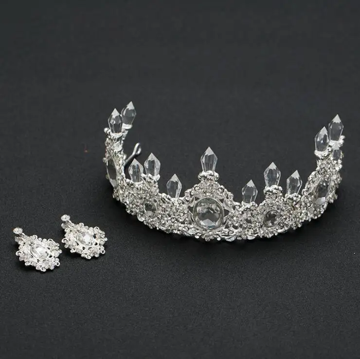 Модная Корона диадема со стразами украшения для волос Quinceanera свадебные тиары