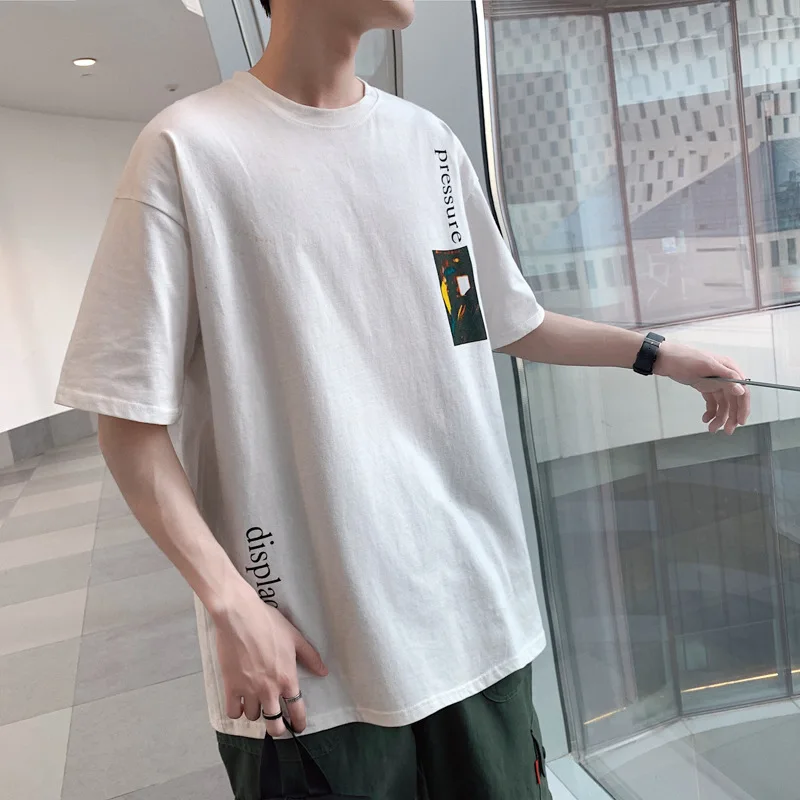 QZHIHE хип-хоп мода уличные танцы Oversize 3D принт футболка мужская летняя с коротким