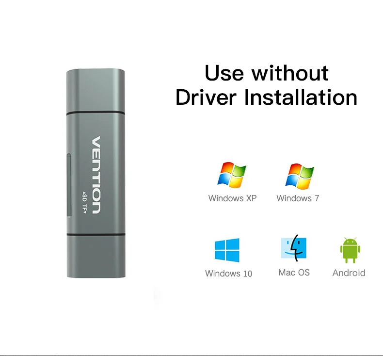 Vention SD Card Reader карта памяти картридер Micro USB 2.0 карт ридер Мини Micro SD памяти TF OTG Картридер для телефон с OTG fuction& PC