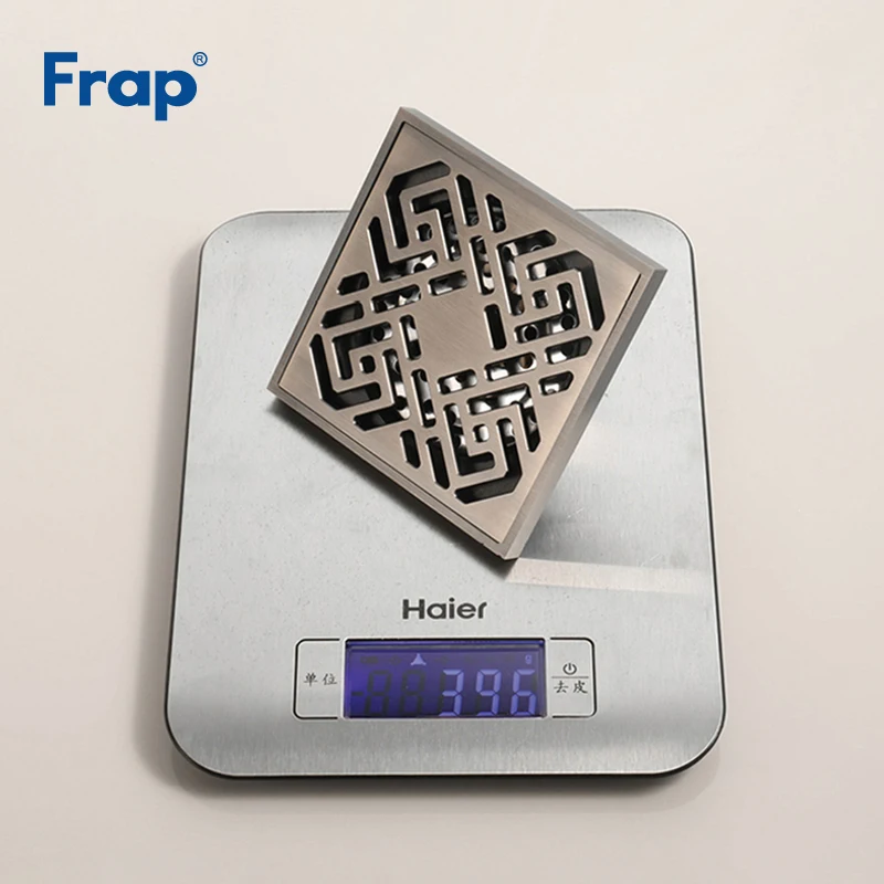 Квадратный фильтр для слива волос Frap античный латунный дезодорант пола ванной