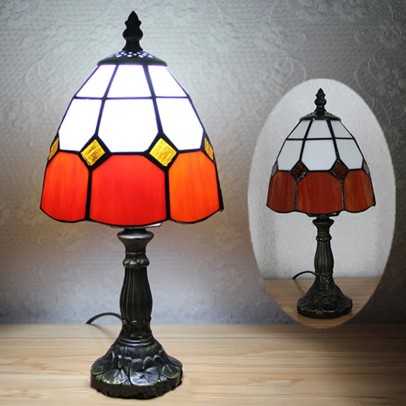 Винтажный Настольный светильник Tiffany в решетку из смолы|desk lighting fixtures|desk lighttable light