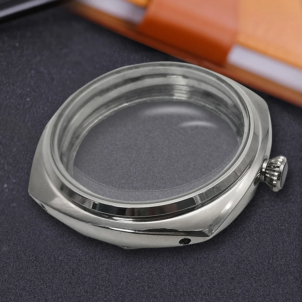 47 мм белый полированный чехол для часов из нержавеющей стали подходит движения EAT