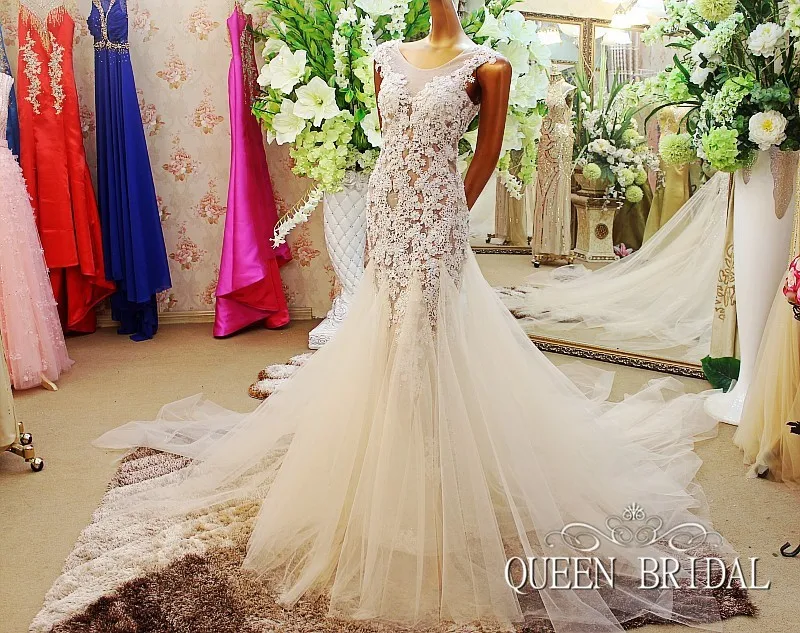 Сексуальные винтажные свадебные платья на заказ кружевные прозрачные русалки