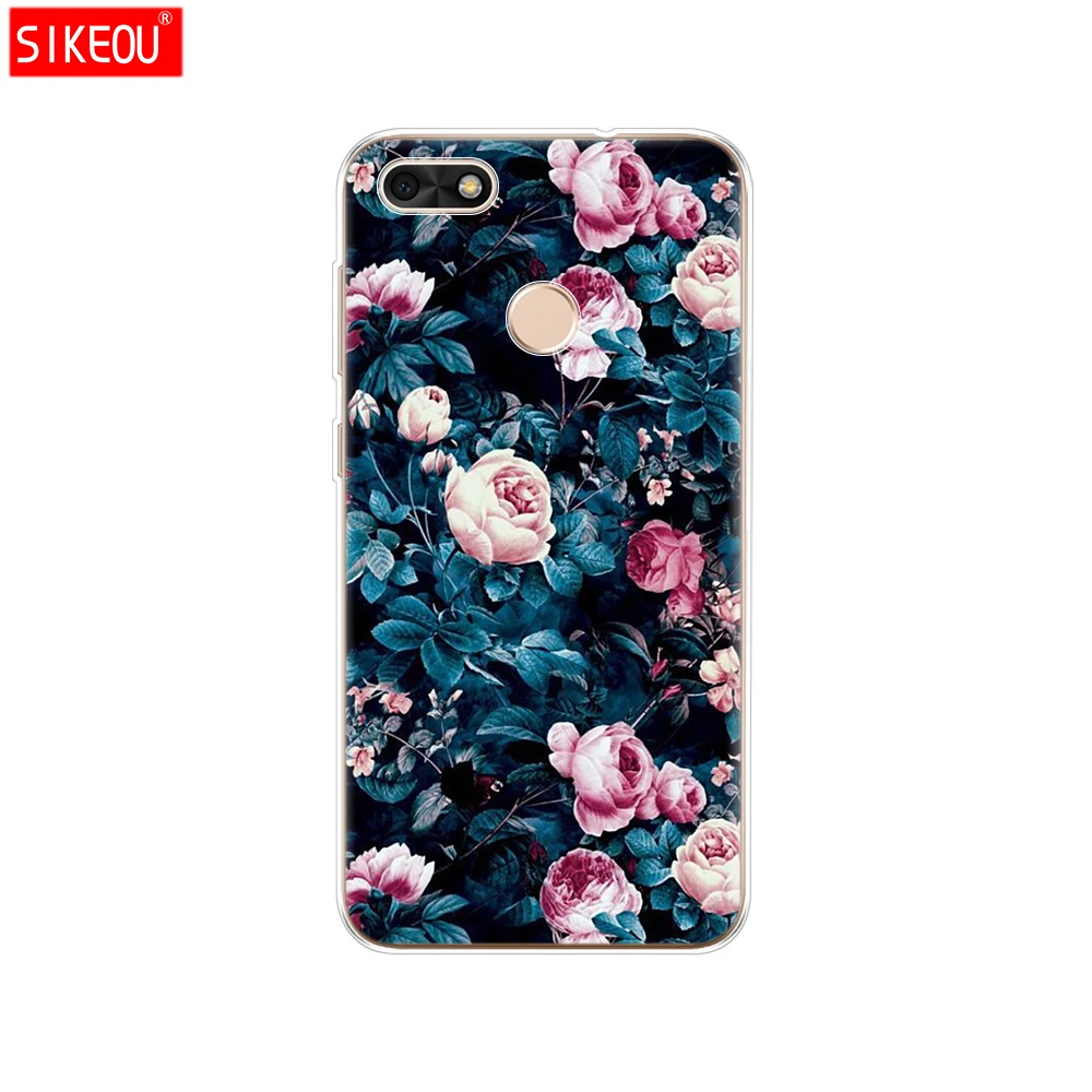 12087 Силиконовый чехол 5," huawei P9 Lite Mini, Мягкий ТПУ huawei Nova lite SLA-L22 чехол для задней панели huawei Y6 Pro чехол с котом и цветами - Цвет: 12087