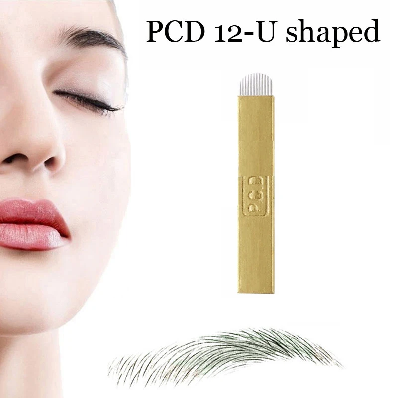 50 шт. U образные иглы для перманентного макияжа|tattoo needles|eyebrow tattoo needlepcd 12 |
