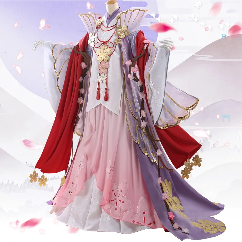 Горячая игра Onmyoji SR Сакура великолепный Инь хуаяо Новое кожаное кимоно Косплей