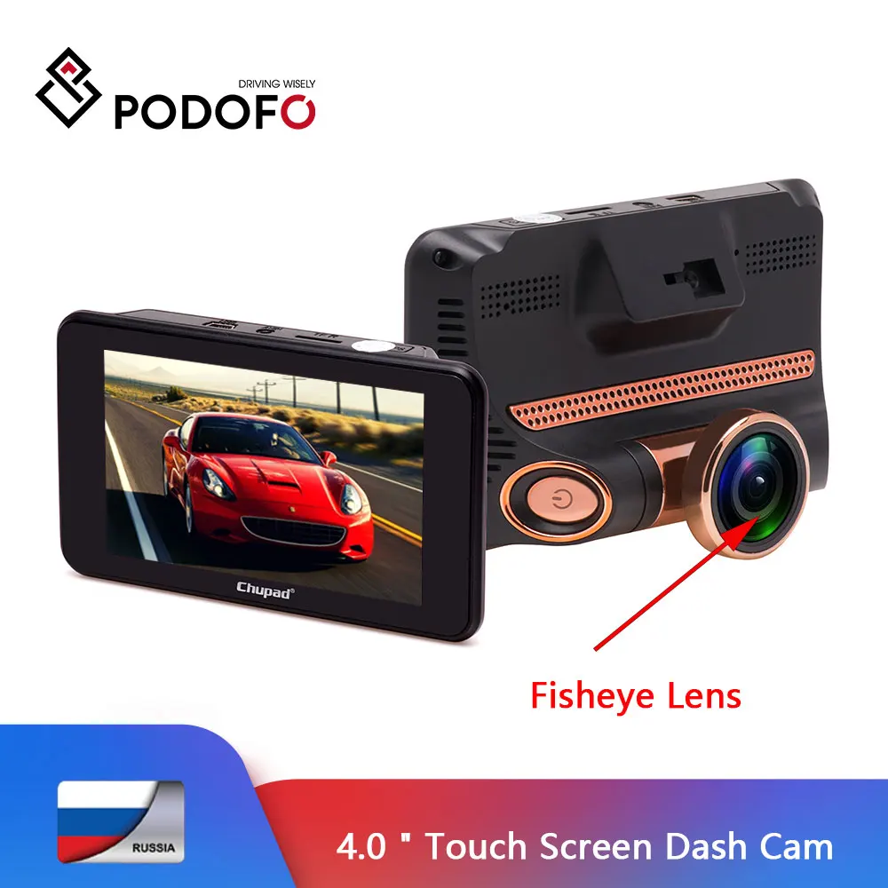 Podofo 4 0 &quotсенсорный экран Dash Cam Автомобильный видеорегистратор Камера FHD 1080P