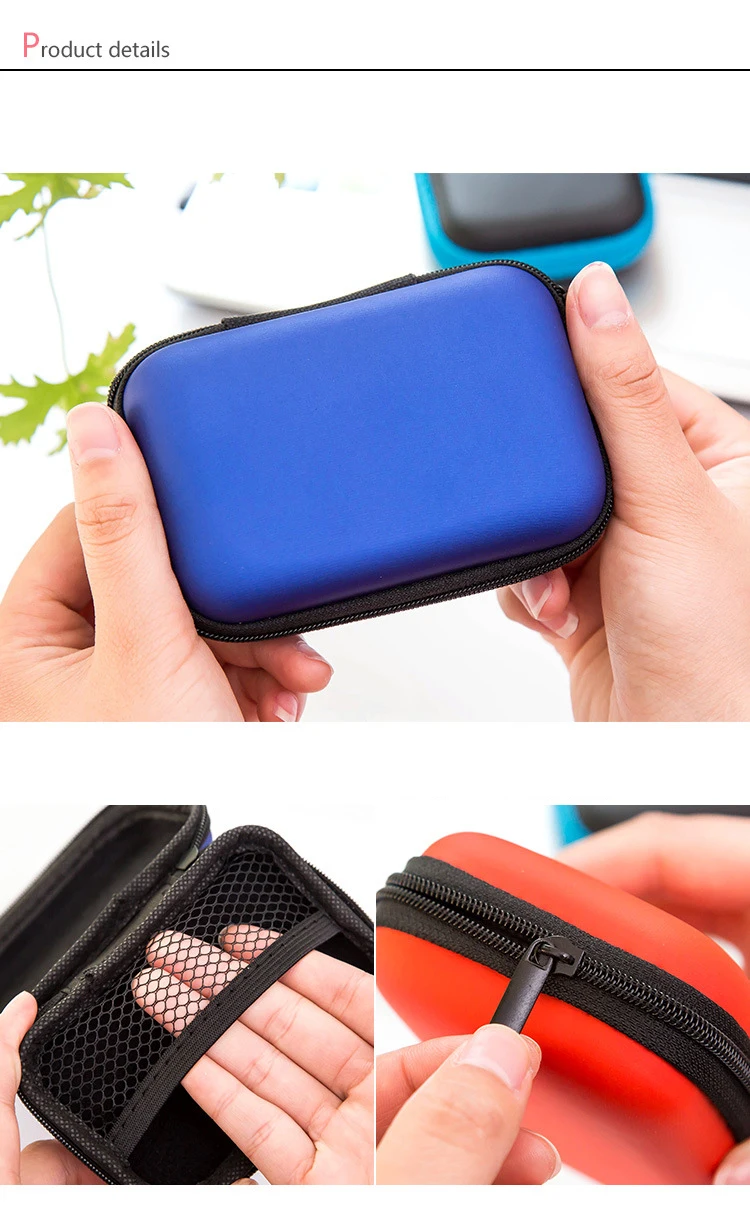 

Cartoon cute headset storage bag data cable key bag portable headset digital storage box finishing package