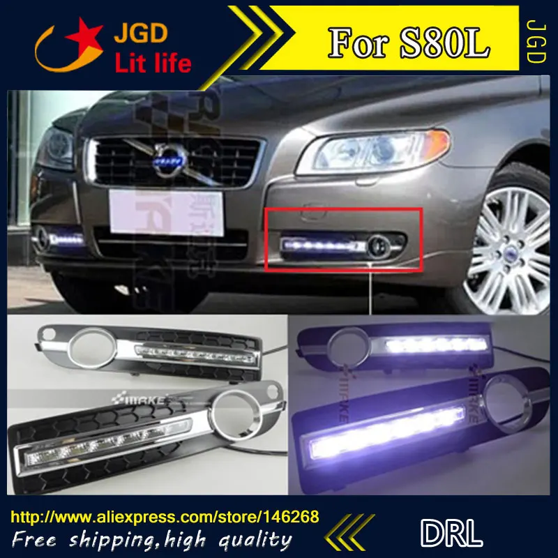 Горячая распродажа! 12V 6000k светодиодный дневный ходовой светильник DRL для Volvo S80