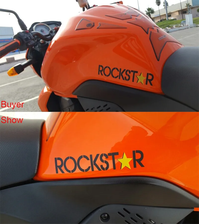 Стикер Rockstar для энергетических напитков мотоциклетные зеркальные крылья 15x7 5