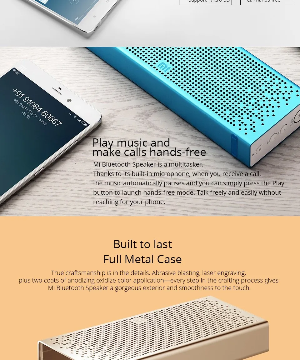 Xiaomi mi Bluetooth динамик беспроводной стерео mi ni Портативный MP3 плеер Карманный аудио Поддержка Handsfree TF карта AUX-in