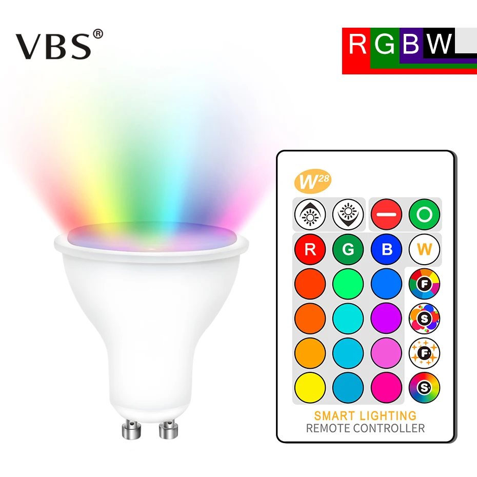 8 Вт RGB светодиодный лампа AC85 265V GU10 RGBW Светодиодный точечный светильник с
