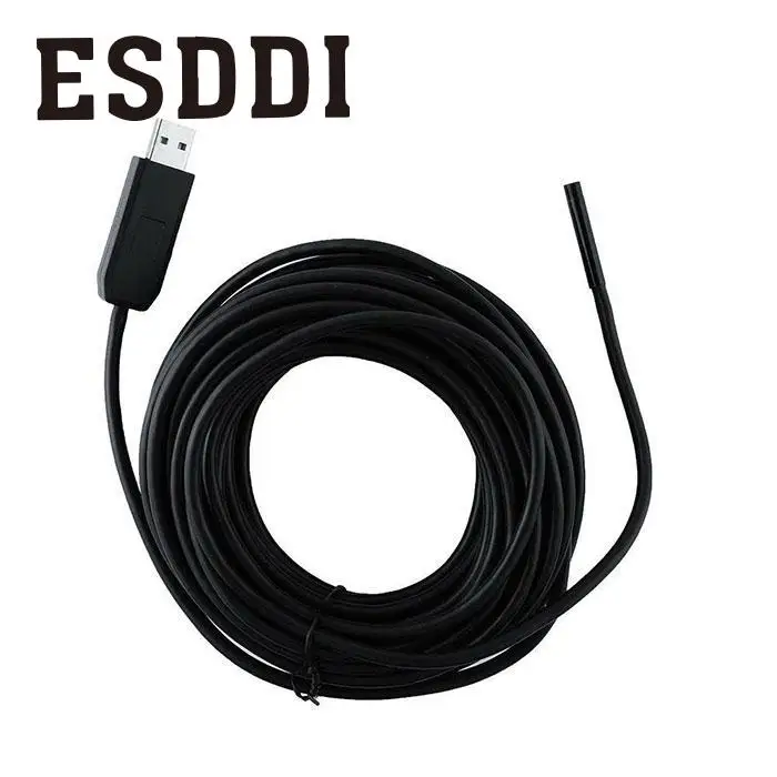 Esddi Новый 2/5/10 м 5 мм USB эндоскопа Водонепроницаемый 6LED инспекции Гибкая