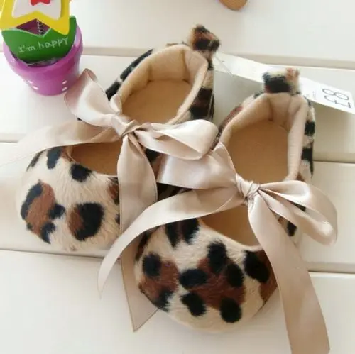 Обувь для прогулок с мягкой подошвой леопардовой расцветки маленьких девочек