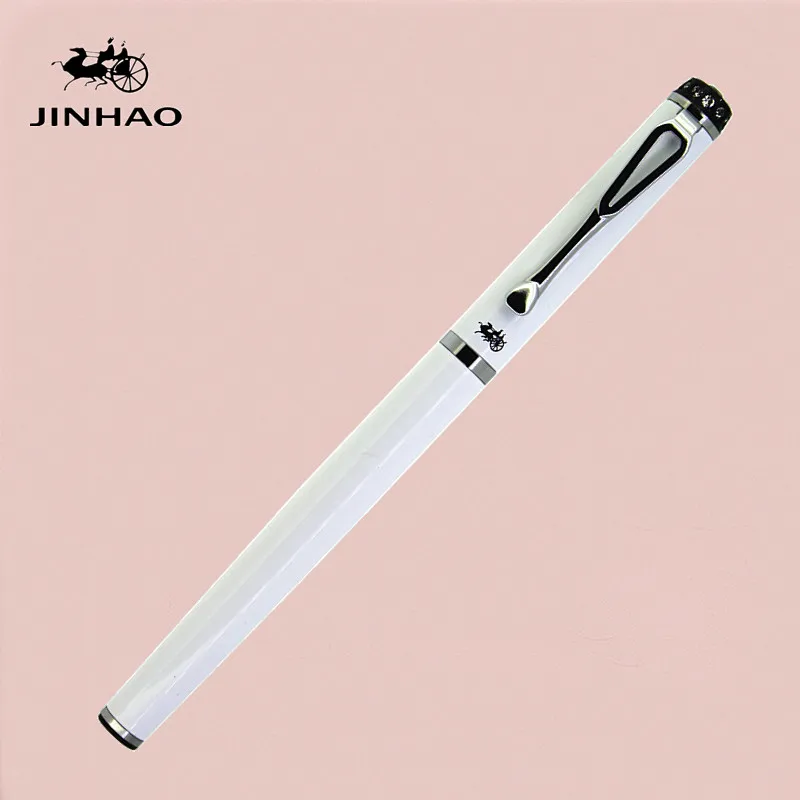 Jinhao 301 Роскошная перьевая ручка 0,38 мм 0,5 мм высококачественные металлические чернильные ручки для рождественского подарка - Цвет: 1