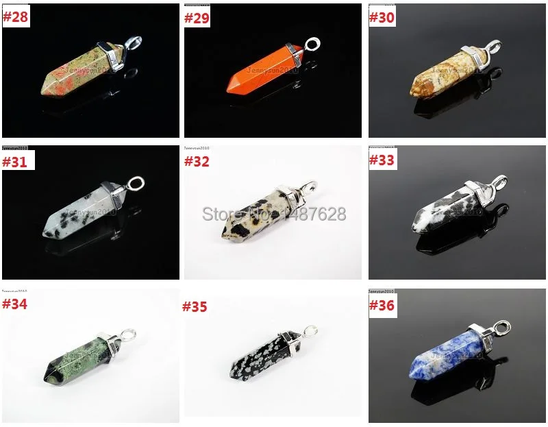 

Natural Ame-thyst Gems Stones Hexagonal Pointed Healing Reiki Chakra Pendant Beads Necklace Earrings Jewelry Making 10Pcs/Pack