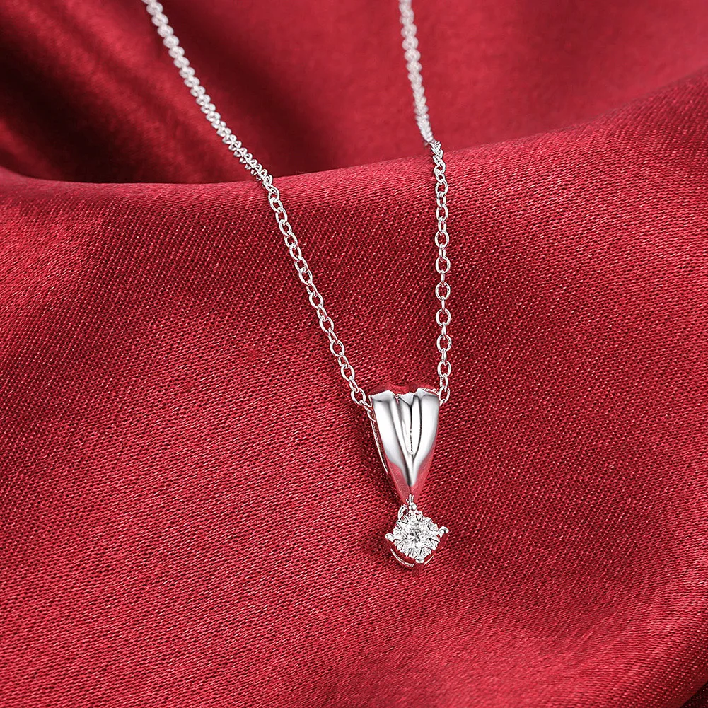 Мода вентилятор Форма Ясно Циркон Шарм Подвеска Цепочки и ожерелья для Для