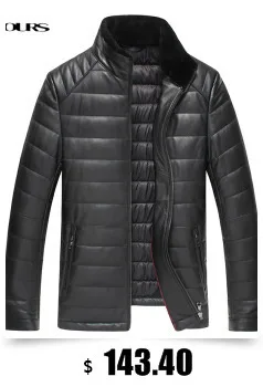Gours Winter Genuine Leather Jackets for Men Fashion Brand Black Long Sheepskin Overcoats with Wool Collar New 4XL HS10023