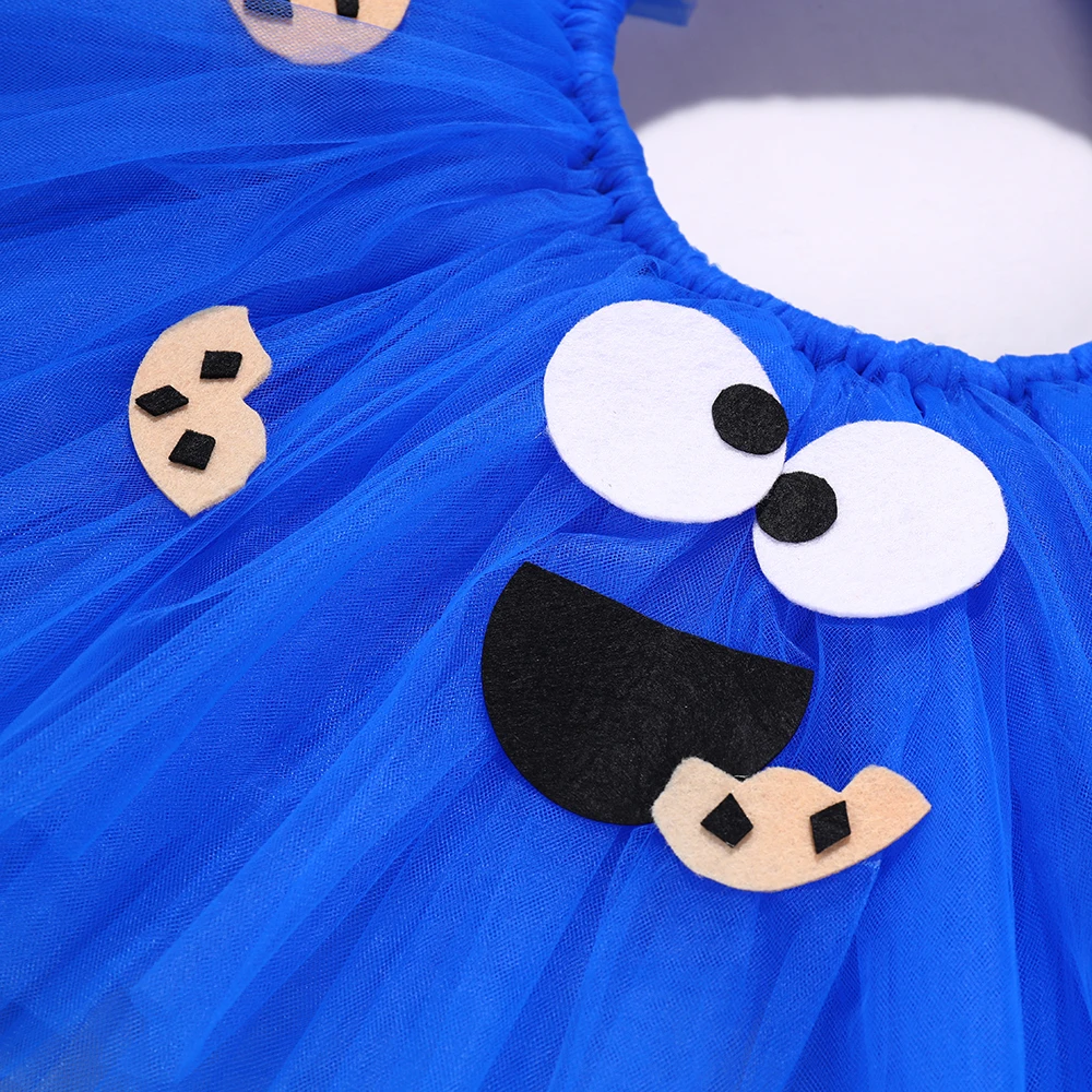 Сетчатая юбка-пачка с забавным монстрами Детский костюм для девочек на день