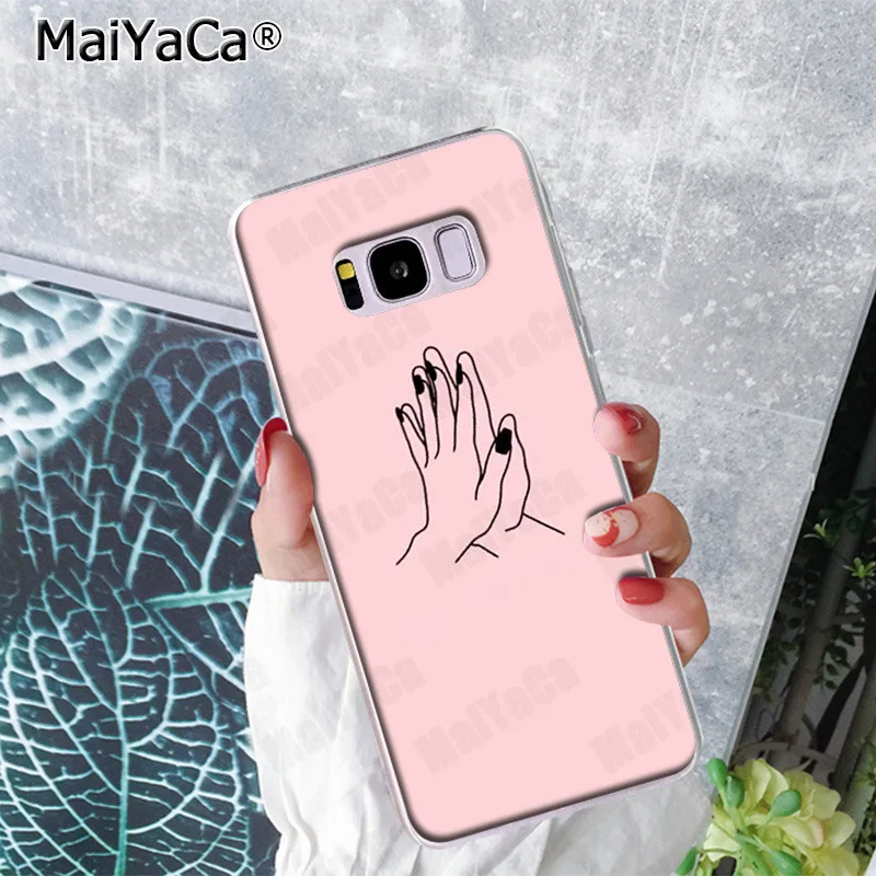 MaiYaCa Finger Art Pink Love Pinky Swear Модный чехол для телефона прекрасный Samsung S9 plus S5 S6S6edge S6plus S7