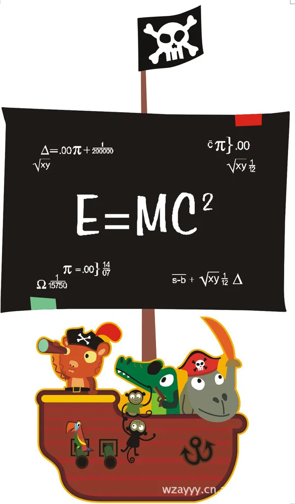 

AY630 teaching Blackboard writing stickers pirate ship painting can remove Office creative wall stickers on sale