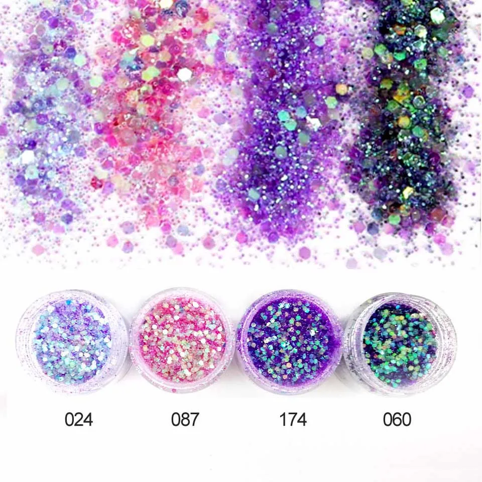 24 цвета блестки песок для ногтей блестки порошок Nailart блеск для ногтей Пыль порошок блестки ногтей мишура ZJ1317
