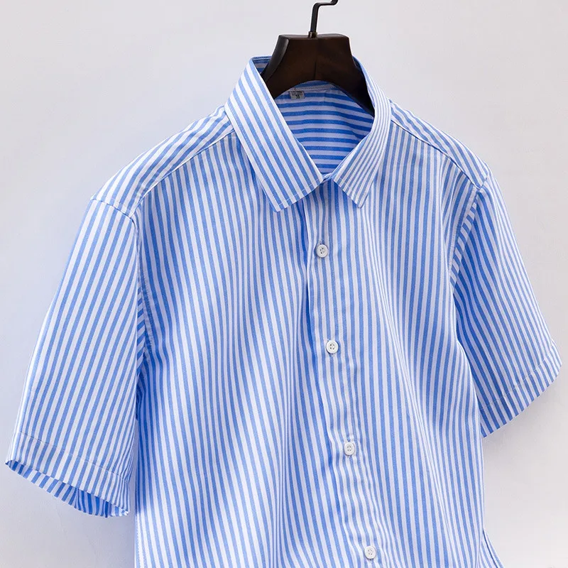Рубашка мужская с коротким рукавом и отложным воротником мягкая тонкая Удобная